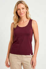 Top en lycra para mujer vinotinto