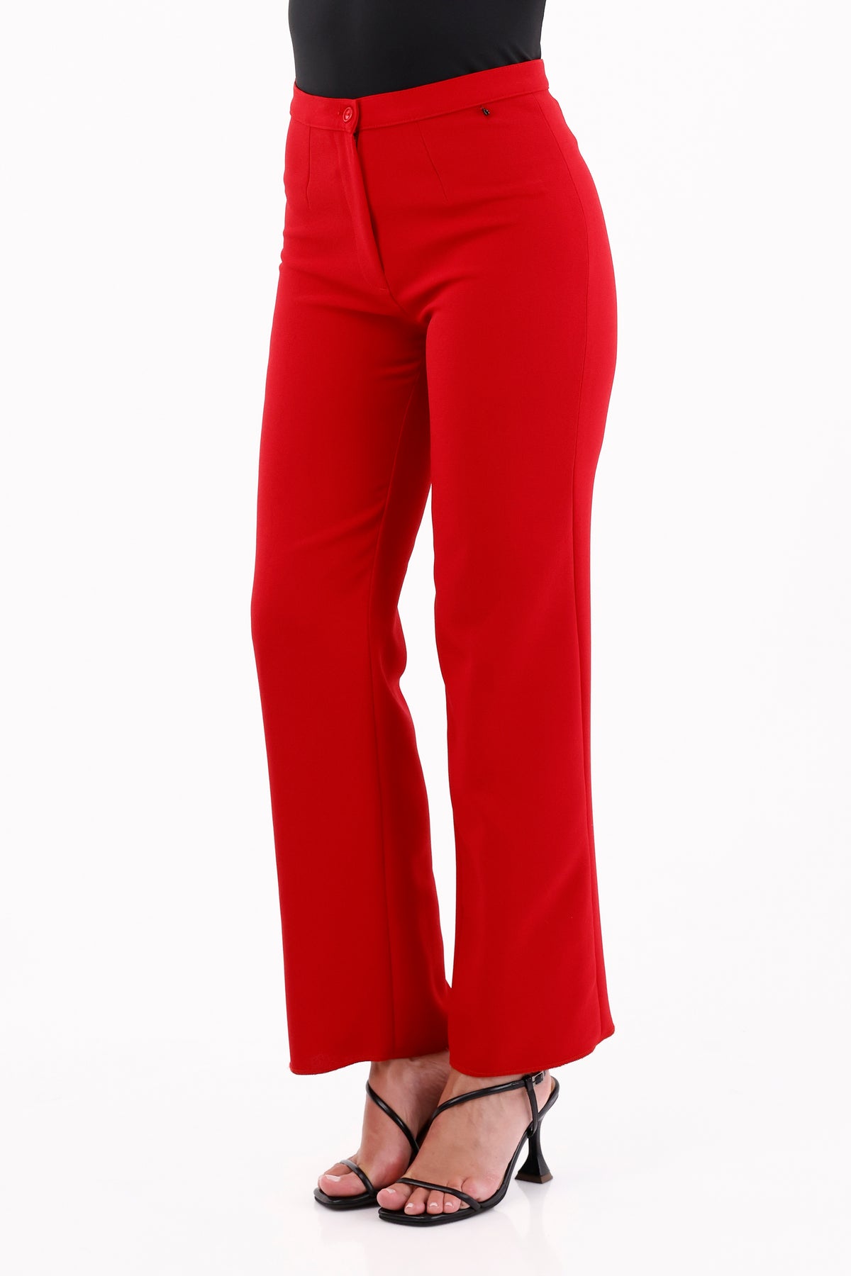 Pantalón Clásico Prada Rojo Para Mujer