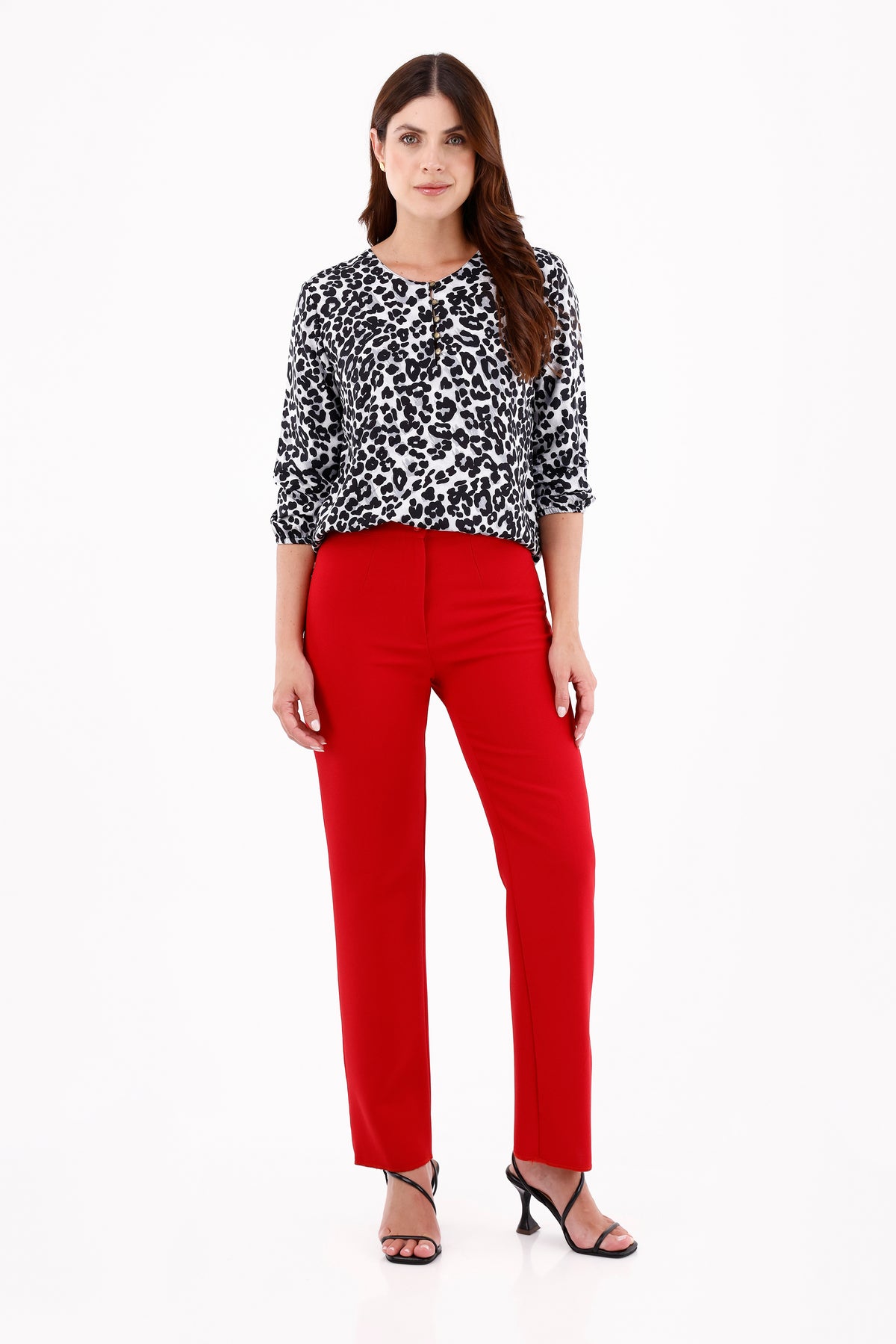 Pantalón Clásico Prada Rojo Para Mujer