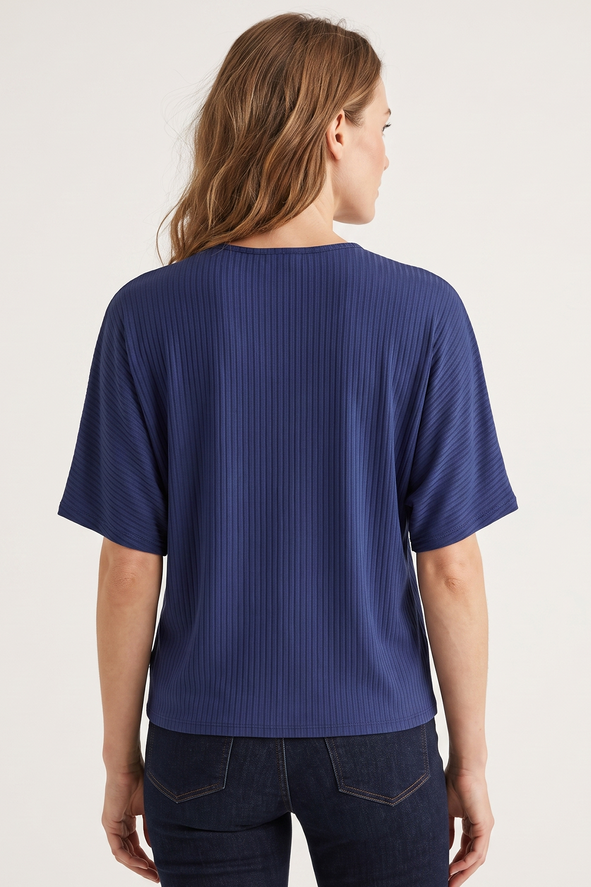 Camiseta en Licra Azul Petroleo para Mujer