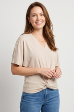 Camiseta en Licra Beige para Mujer