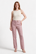Pantalón en Lino Palo de Rosa para Mujer