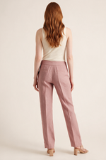 Pantalón en Lino Palo de Rosa para Mujer