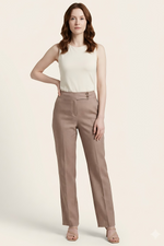 Pantalón en Lino Taupe Claro para Mujer