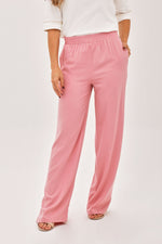 Pantalón Resortado Bolsillo Palo De Rosa