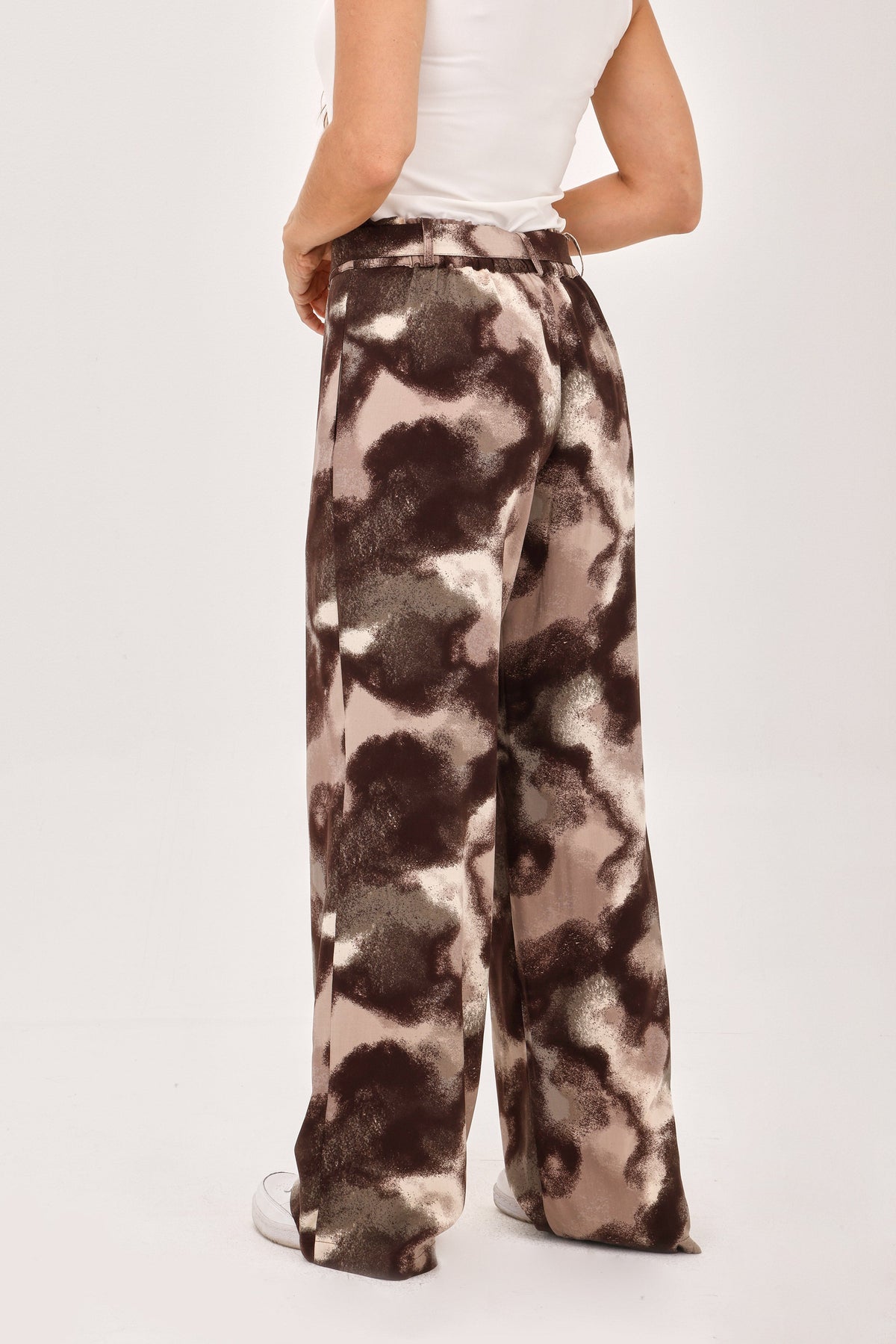 Pantalón Étnico Cinturón Café