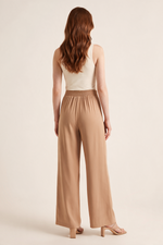 Pantalón en Chifón Camel para Mujer