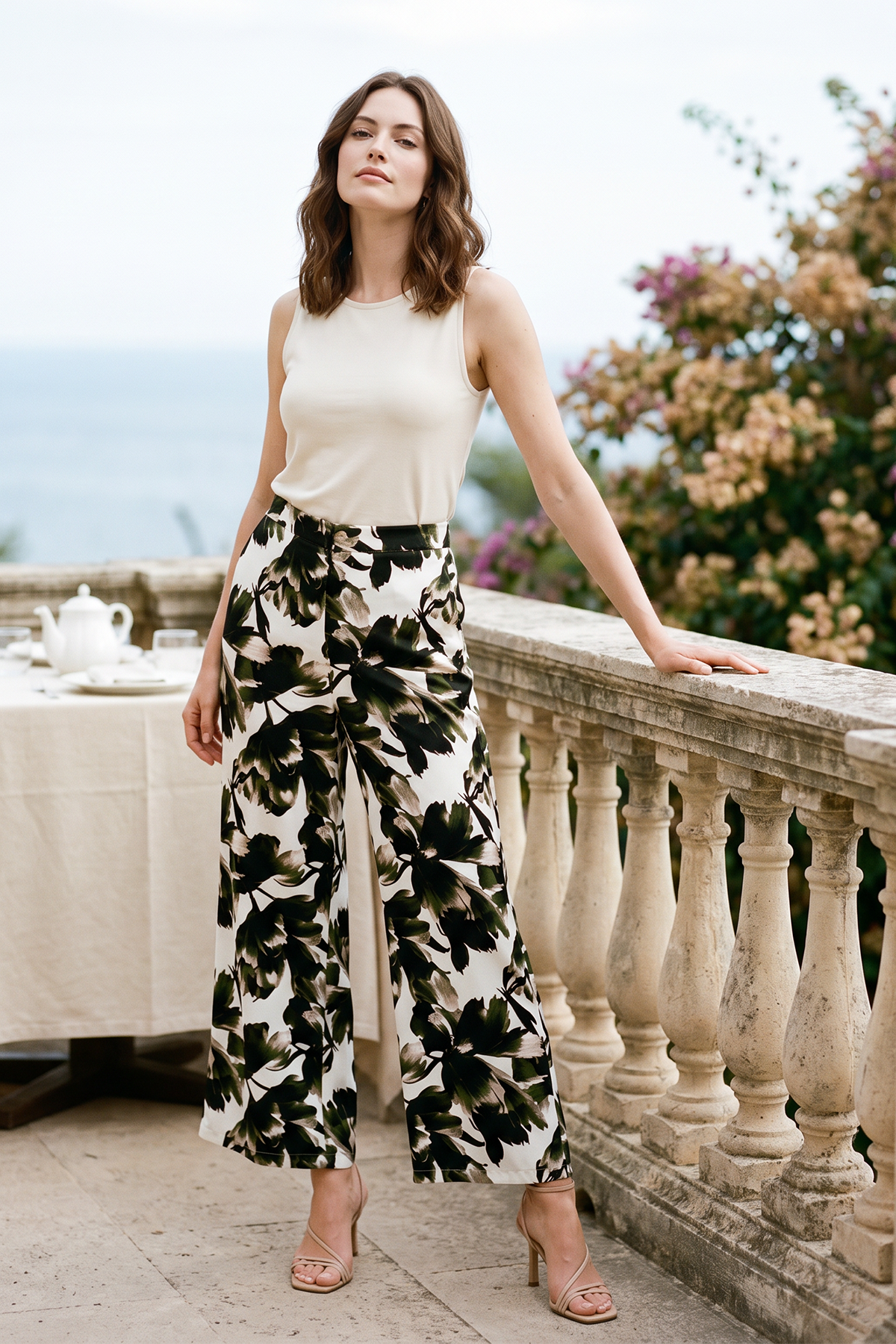 Pantalón en Rayón Verde para Mujer