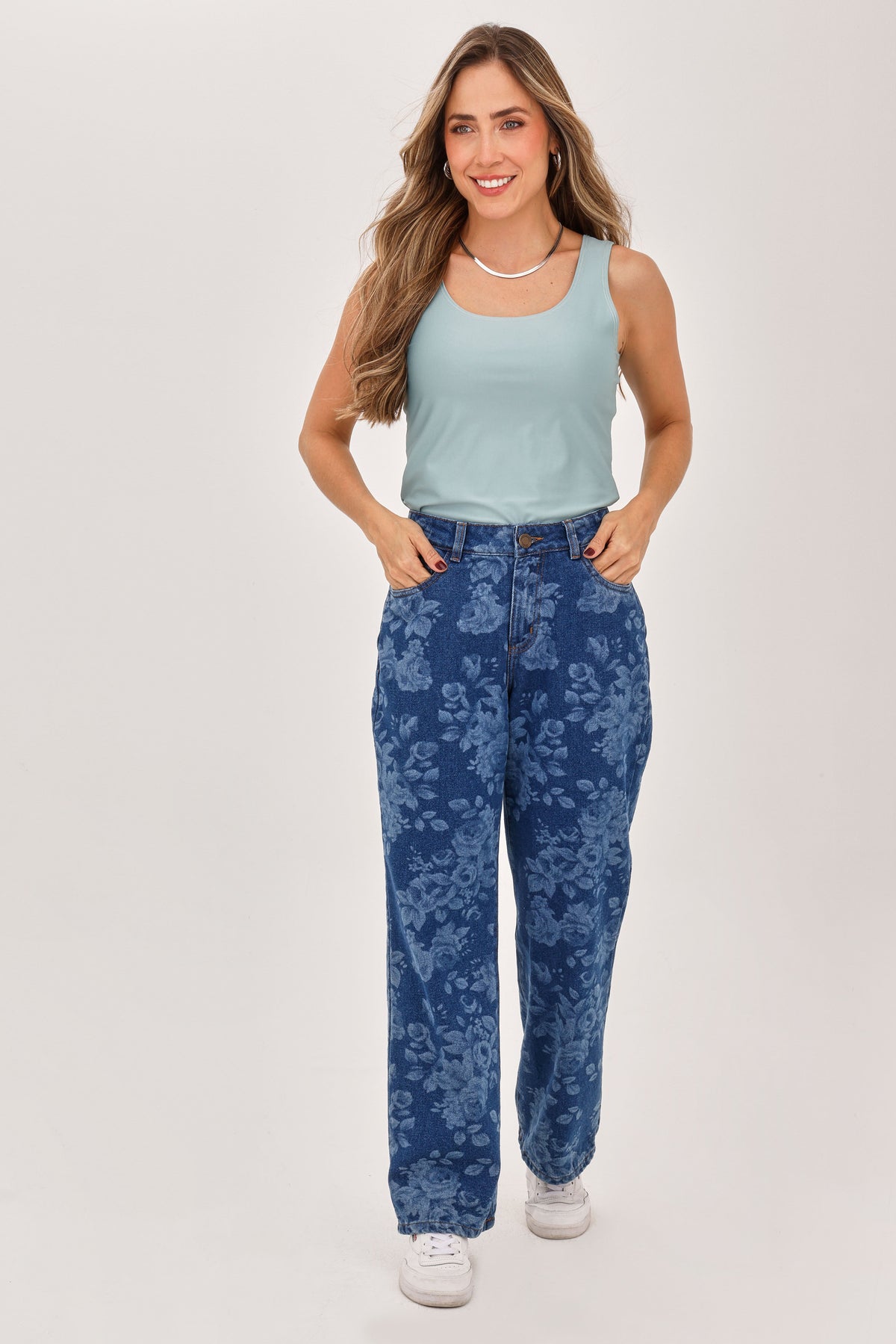 Jean Flores Azul Medio