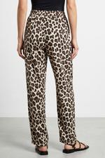 Pantalón en Rayón Animal Print Café para Mujer