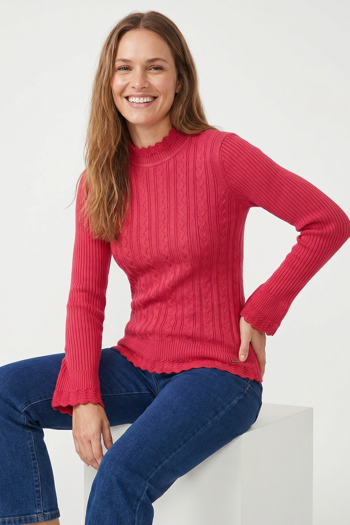 Buzo Rojo en Acrílico para Mujer