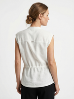 Chaleco tipo lino para mujer crudo