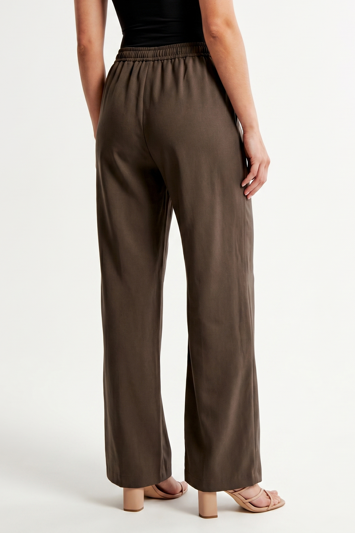 Pantalón Casual Café en Rayón para Mujer