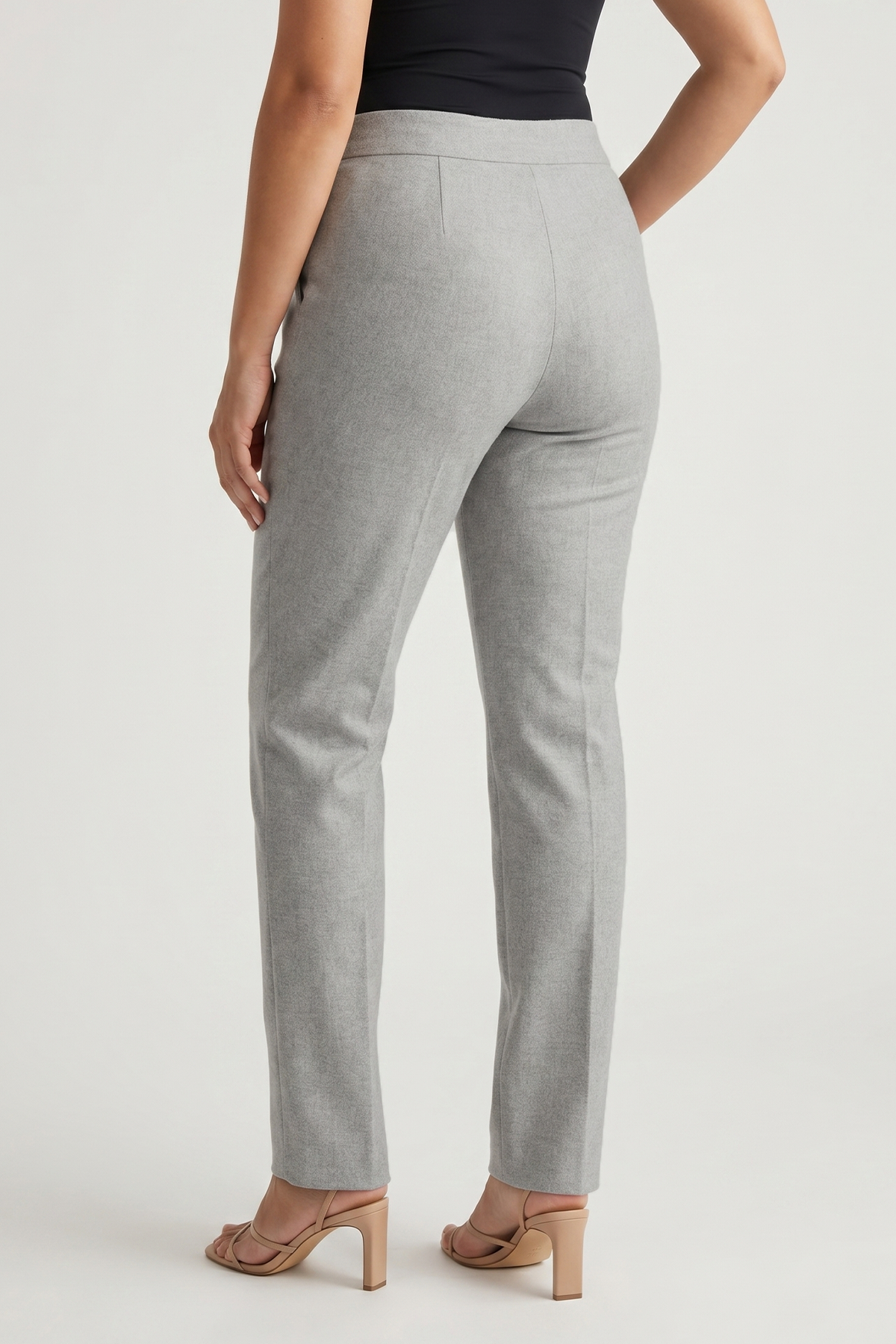 Pantalón Gris Claro en Poliéster para Mujer