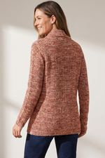 Sweater Matizado en Acrílico con Botones para Mujer