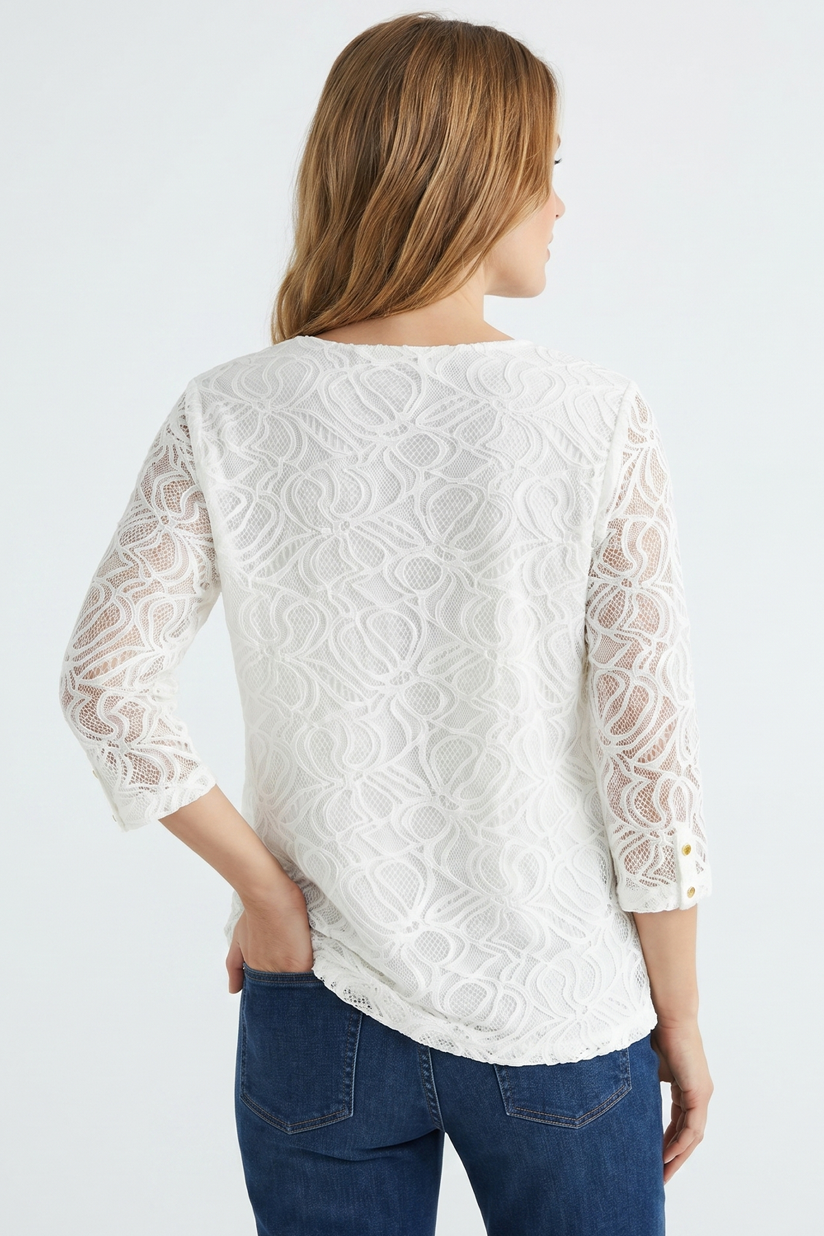 Blusa en Malla de Licra Crudo para Mujer