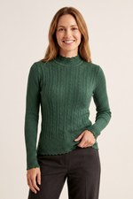 Buzo Verde Oscuro en Acrílico para Mujer