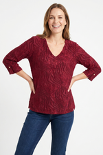 Blusa en Licra Vinotinto para Mujer