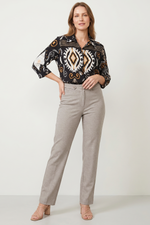 Pantalón Casual Taupe en Poliéster para Mujer