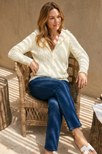 Sweater con Tejido en Acrílico Crudo para Mujer