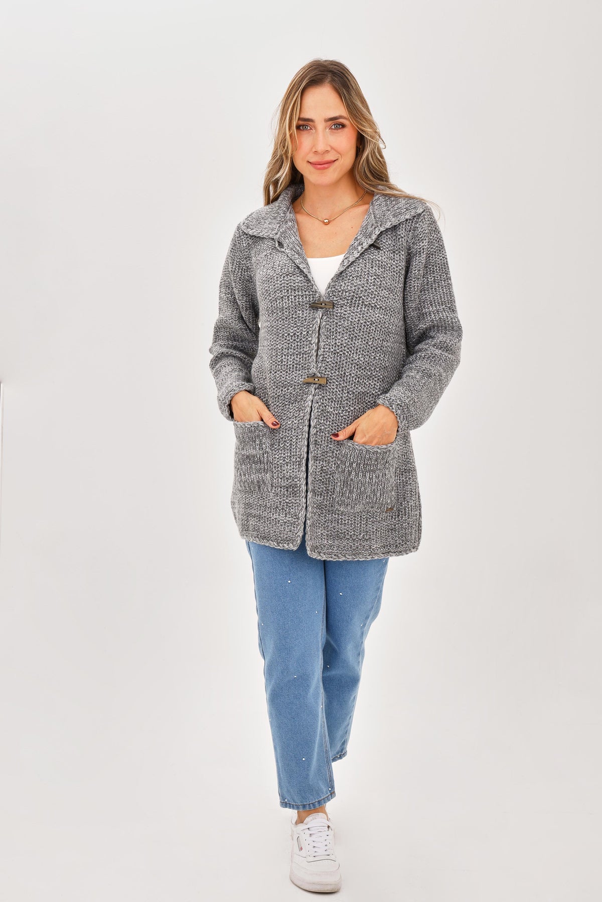 Suéter Matizado Cacho Gris Oscuro