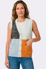 Chaleco artesanal tejido para mujer beige
