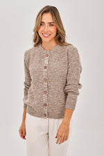 Suéter Cuello Redondo Lurex Cafe Claro