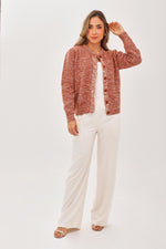 Suéter Cuello Redondo Lurex Terracota