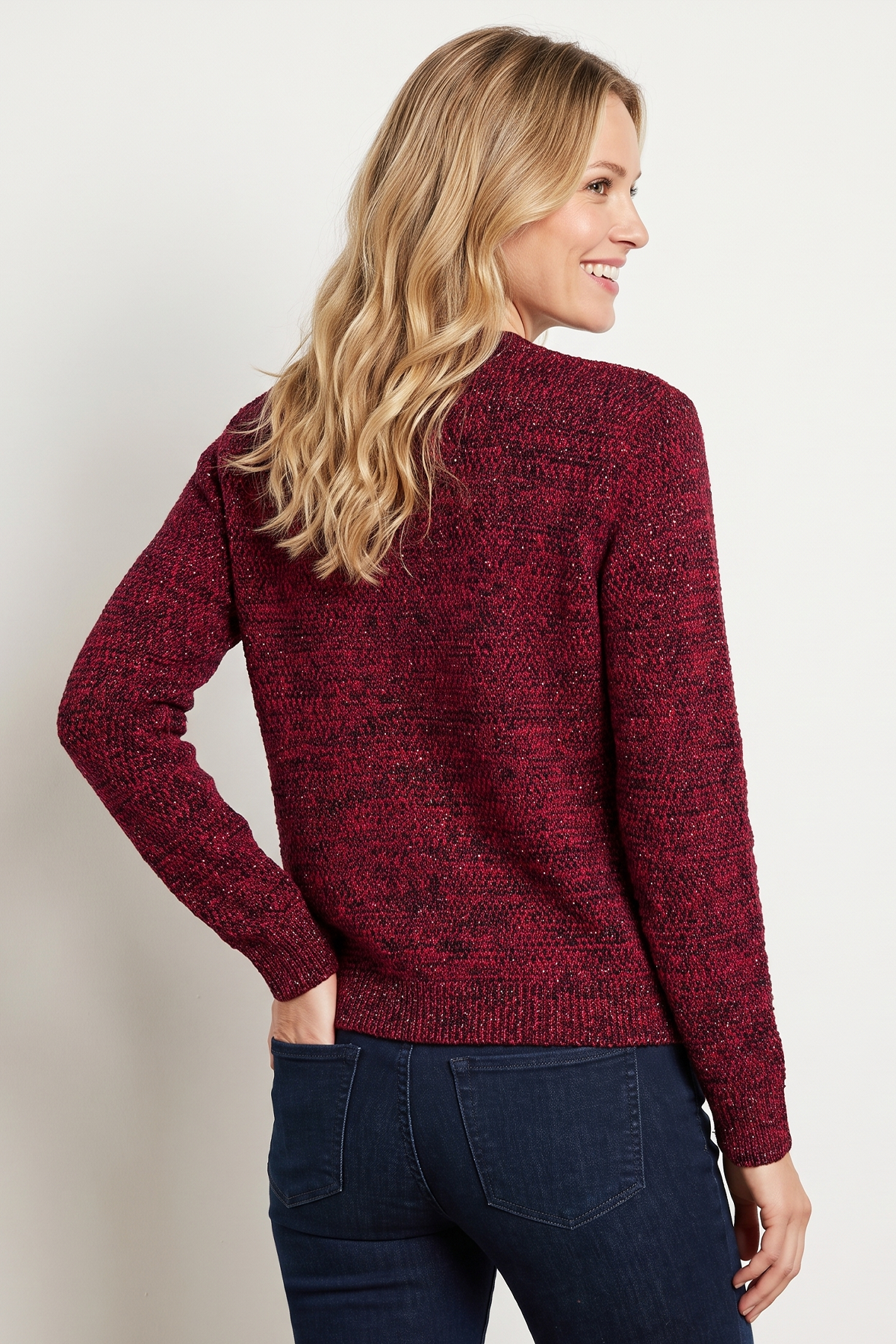 Sweater en Acrilico Vinotinto para Mujer