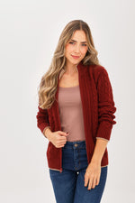 Chaqueta Trenza Vinotinto