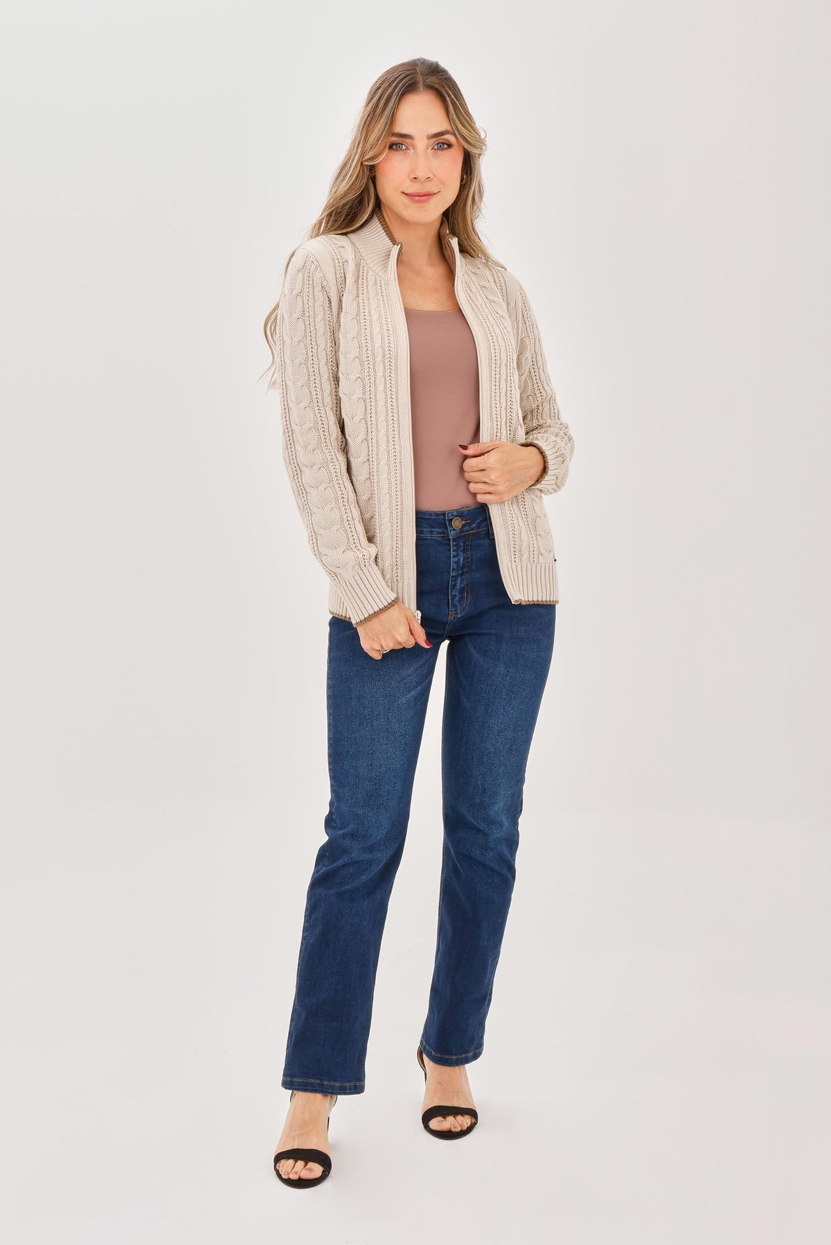 Chaqueta Trenza Beige