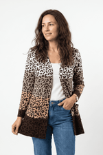 Sweater en tejido artesanal para mujer café