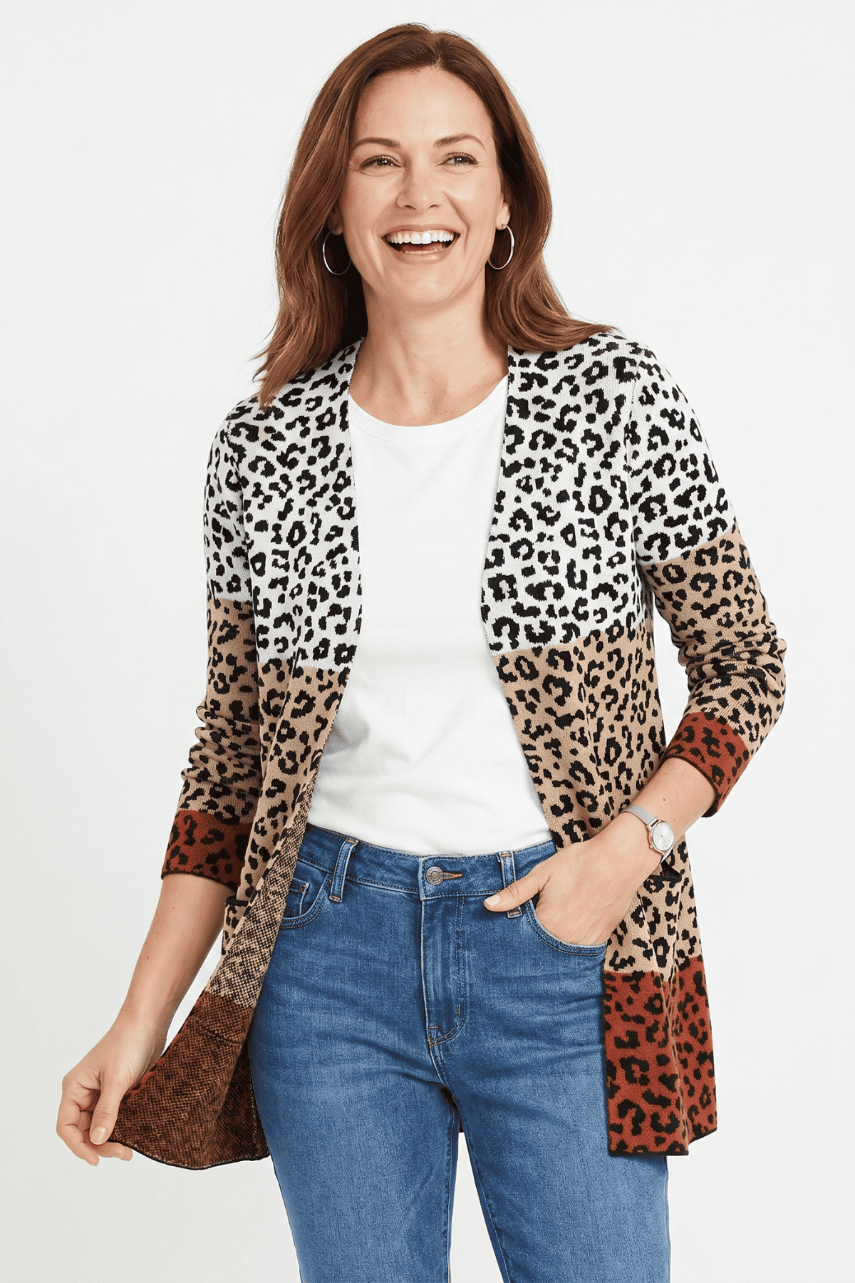 Sweater en tejido artesanal para mujer naranja