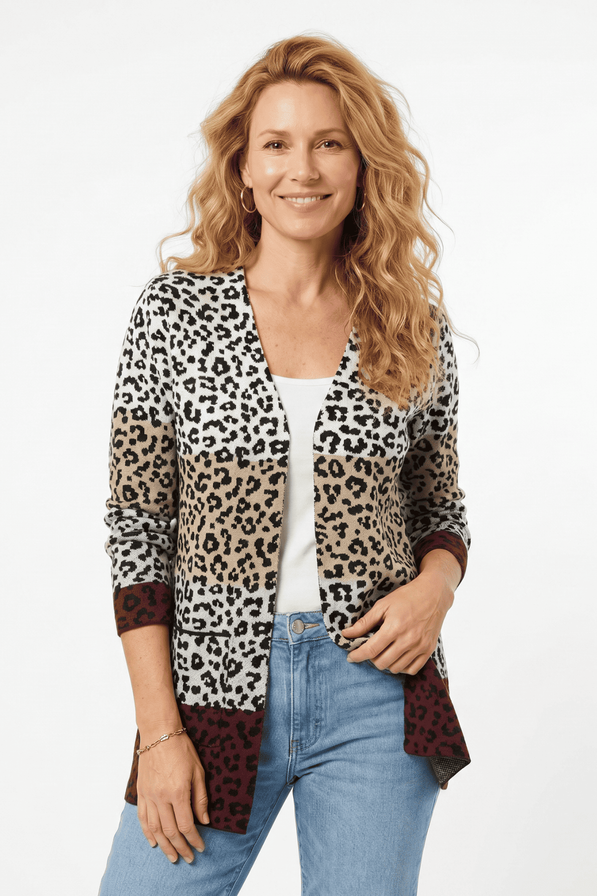 Sweater en tejido artesanal para mujer vinotinto