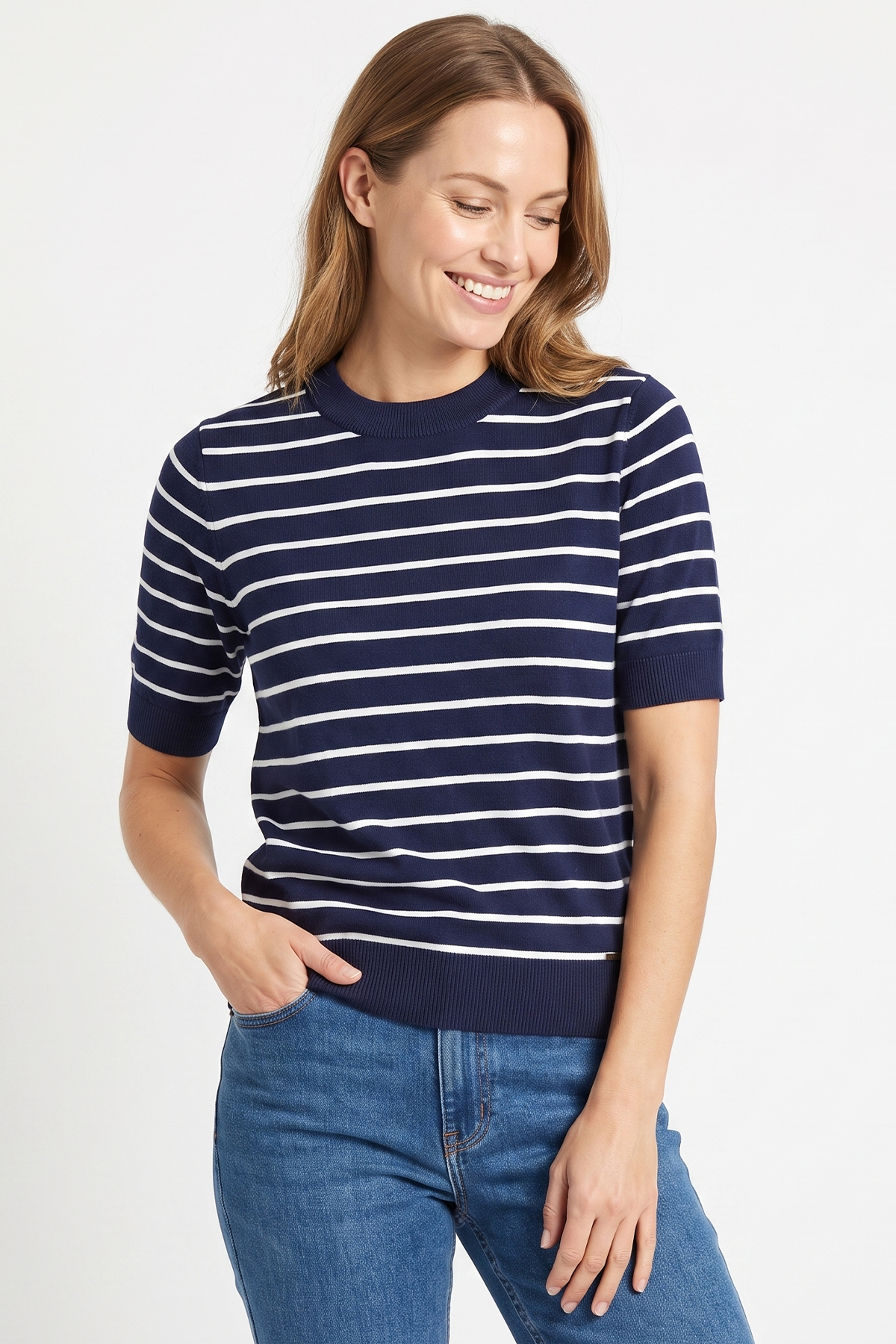 Camiseta en Acrilico Azul para Mujer
