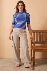 Camiseta en Acrilico Azul Navy para Mujer