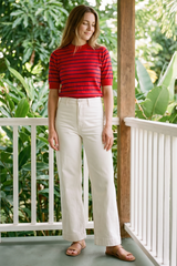 Camiseta en Acrilico Rojo para Mujer