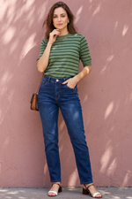 Camiseta en Acrilico Verde Jade para Mujer