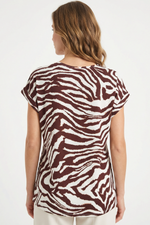 Blusa en rayón para mujer café
