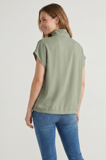 Blusa Verde en Chambray para Mujer