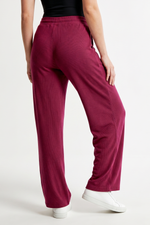 Pantalón en Licra Rib Vinotinto para Mujer