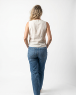 Blusa en algodón para mujer beige