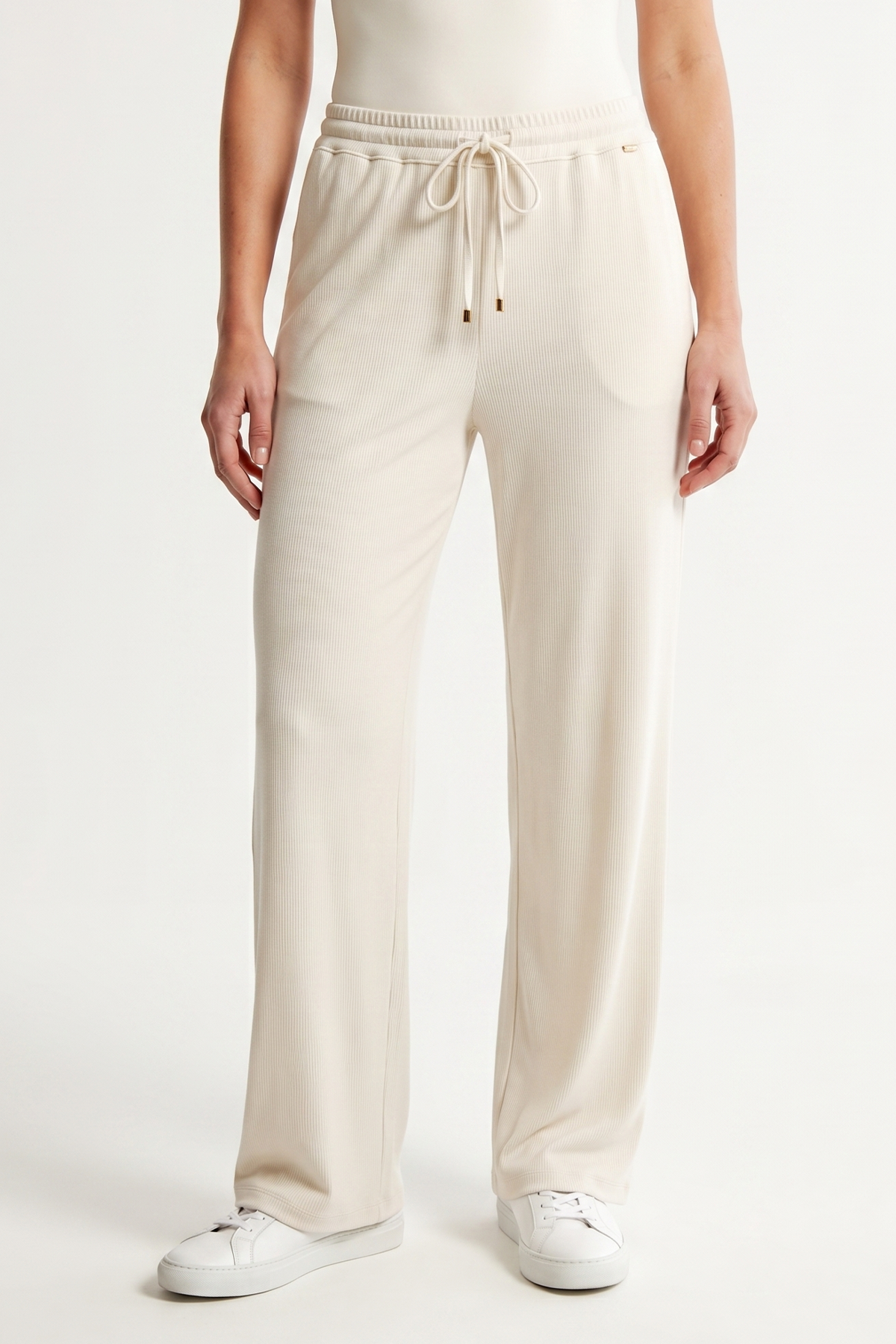 Pantalón en Licra Rib Beige para Mujer