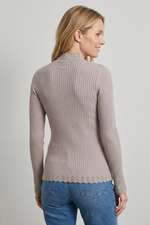 Buzo Casual Taupe en Acrílico para Mujer