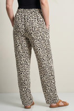 Pantalón en Rayón Animal Print Beige para Mujer