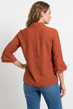 Blusa Terracota en Rayón para Mujer