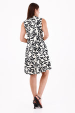 Vestido Manga Sisa Cuello Neru Ramas Crudo Para Mujer 