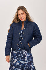Chaqueta Abullonada Azul Oscuro