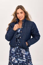 Chaqueta Abullonada Azul Oscuro