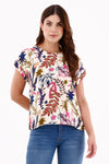 Blusa Manga Rodada Ramas Beige